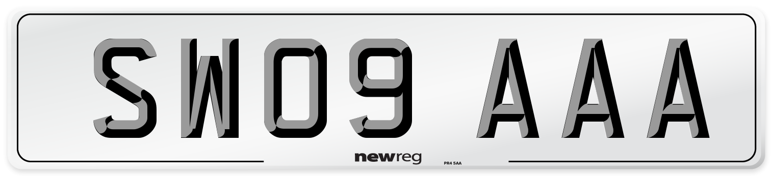 SW09 AAA Number Plate from New Reg